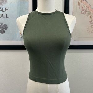 Free People Forest Green Tank Top